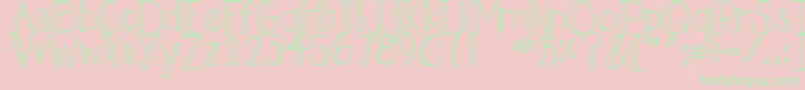 DjbHollyJolly Font – Green Fonts on Pink Background