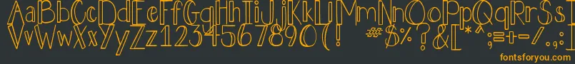 DjbHollyJolly Font – Orange Fonts on Black Background