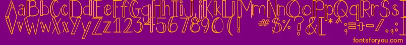 DjbHollyJolly Font – Orange Fonts on Purple Background