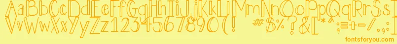Police DjbHollyJolly – polices orange sur fond jaune