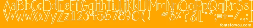 DjbHollyJolly Font – White Fonts on Orange Background