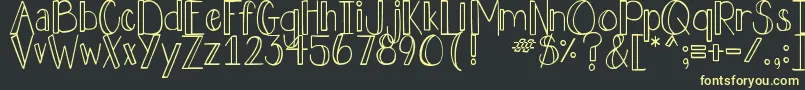 DjbHollyJolly Font – Yellow Fonts on Black Background