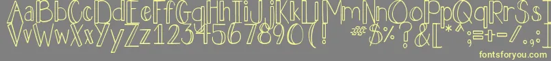 DjbHollyJolly Font – Yellow Fonts on Gray Background