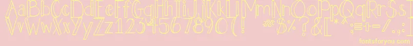 DjbHollyJolly Font – Yellow Fonts on Pink Background