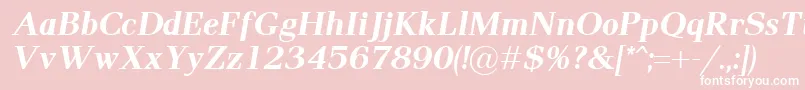 Pax2Bolditalic Font – White Fonts on Pink Background