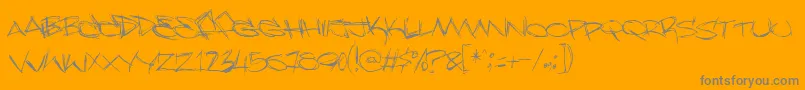 Slammer Font – Gray Fonts on Orange Background