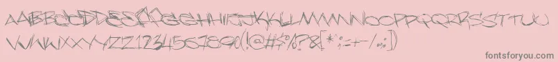 フォントSlammer – ピンクの背景に灰色の文字