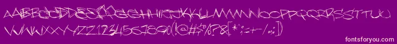 Slammer Font – Pink Fonts on Purple Background