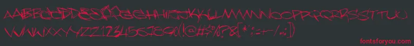 Slammer Font – Red Fonts on Black Background