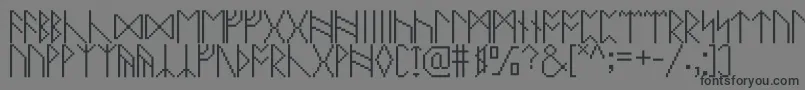 Pixelrunes Font – Black Fonts on Gray Background