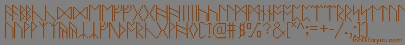 Pixelrunes Font – Brown Fonts on Gray Background