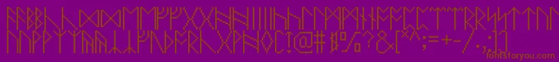 Pixelrunes Font – Brown Fonts on Purple Background