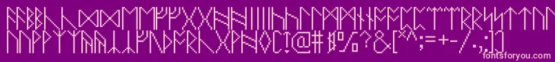 Pixelrunes Font – Pink Fonts on Purple Background