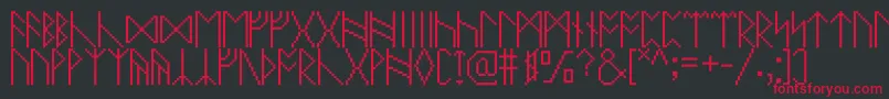 Pixelrunes Font – Red Fonts on Black Background