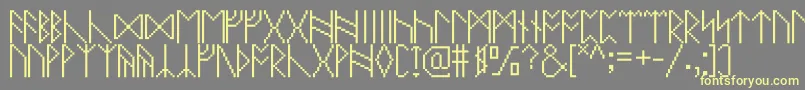 Pixelrunes Font – Yellow Fonts on Gray Background