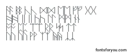 Überblick über die Schriftart Pixelrunes