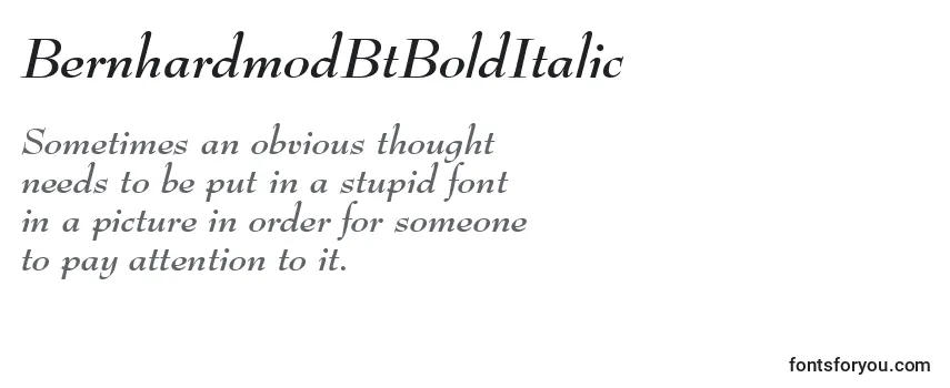 Review of the BernhardmodBtBoldItalic Font