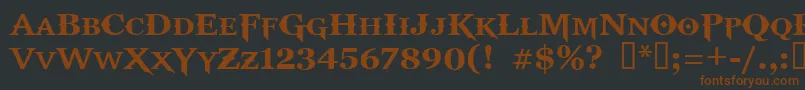 Godofwar-fontti – ruskeat fontit mustalla taustalla