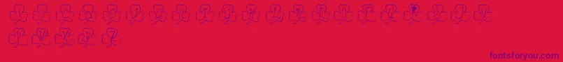 PotOfGold Font – Purple Fonts on Red Background