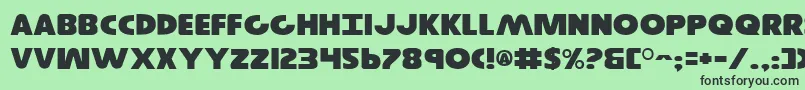 GovernorExpanded Font – Black Fonts on Green Background