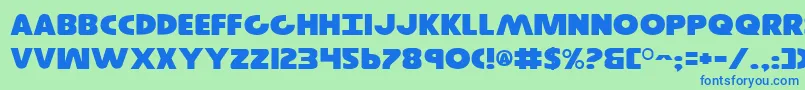 GovernorExpanded Font – Blue Fonts on Green Background