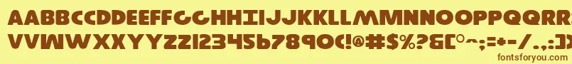 GovernorExpanded Font – Brown Fonts on Yellow Background