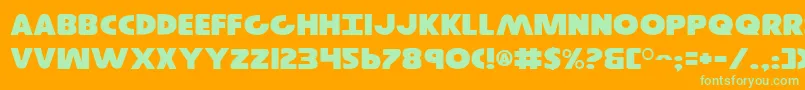 GovernorExpanded Font – Green Fonts on Orange Background