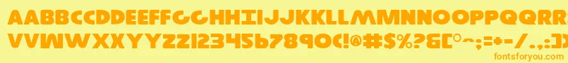 GovernorExpanded Font – Orange Fonts on Yellow Background