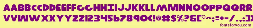 GovernorExpanded Font – Purple Fonts on Yellow Background