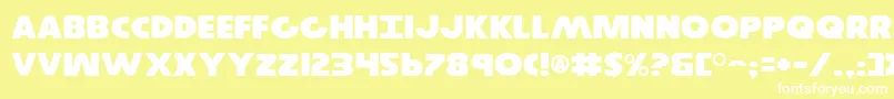 GovernorExpanded Font – White Fonts on Yellow Background