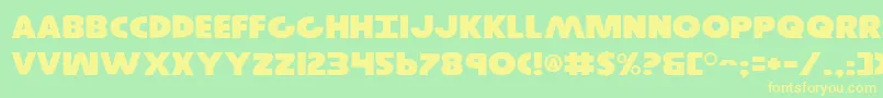 GovernorExpanded Font – Yellow Fonts on Green Background