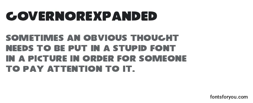 Review of the GovernorExpanded Font