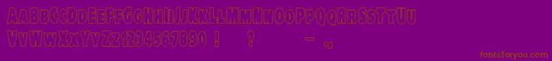 VtcKreepykomikatwoOutline Font – Brown Fonts on Purple Background