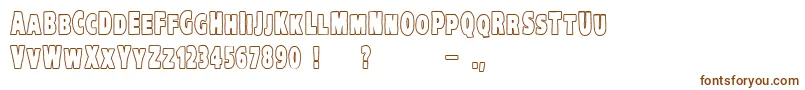 VtcKreepykomikatwoOutline Font – Brown Fonts on White Background