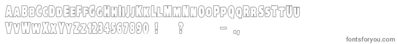 VtcKreepykomikatwoOutline Font – Gray Fonts on White Background