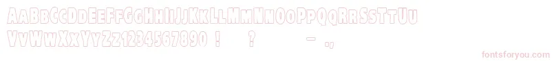 フォントVtcKreepykomikatwoOutline – ピンクのフォント