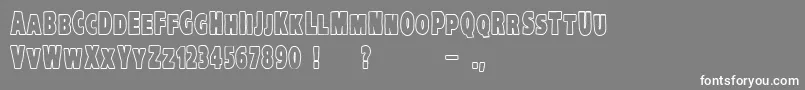 VtcKreepykomikatwoOutline Font – White Fonts on Gray Background