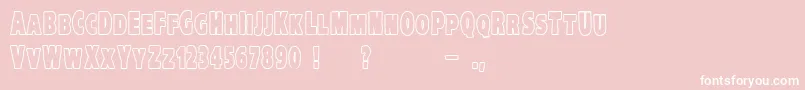 VtcKreepykomikatwoOutline Font – White Fonts on Pink Background