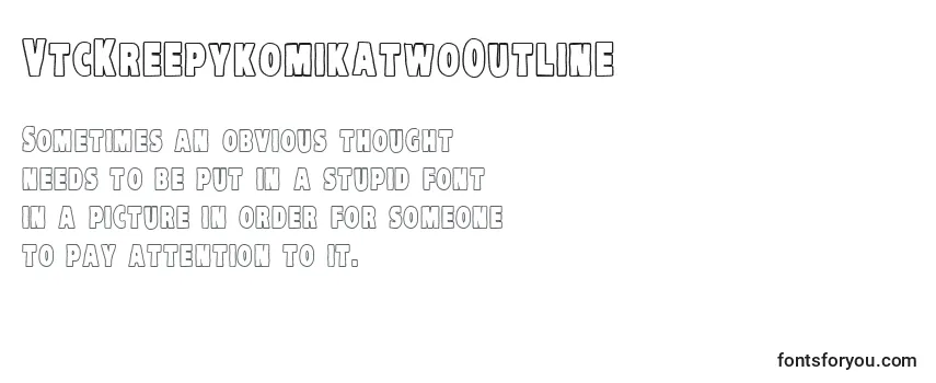 Review of the VtcKreepykomikatwoOutline Font