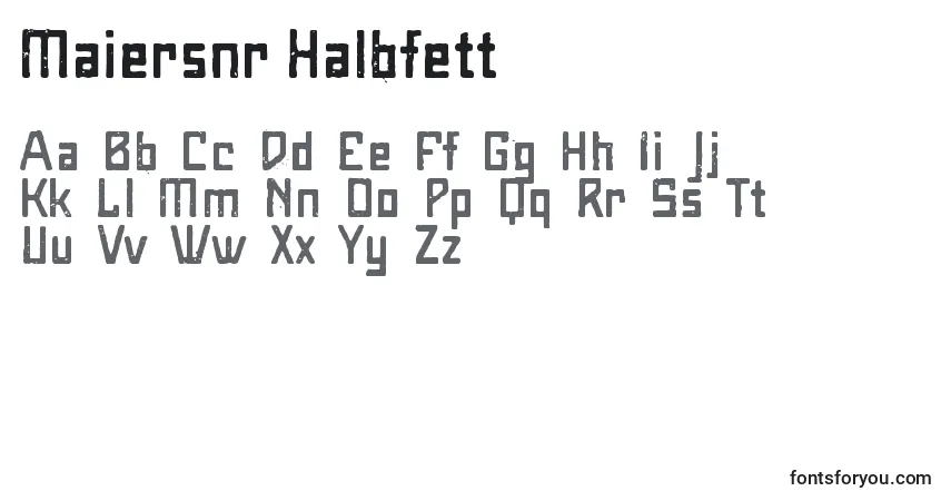 Fuente Maiersnr8Halbfett - alfabeto, números, caracteres especiales
