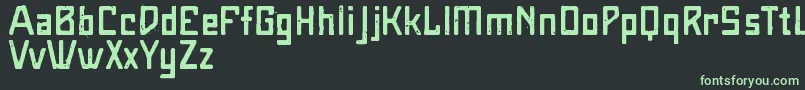 Fonte Maiersnr8Halbfett – fontes verdes em um fundo preto