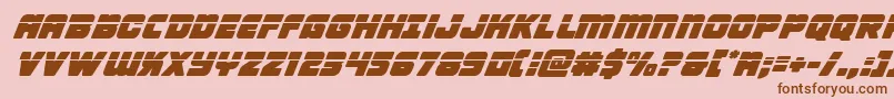 Victorycomicslaserital Font – Brown Fonts on Pink Background
