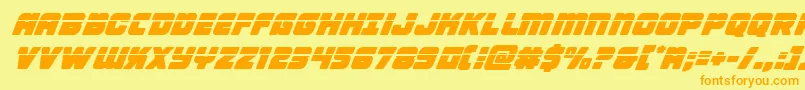 Victorycomicslaserital Font – Orange Fonts on Yellow Background