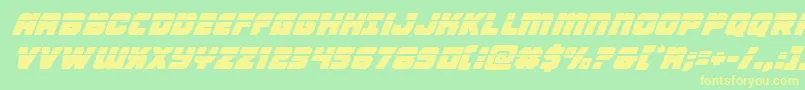 Victorycomicslaserital Font – Yellow Fonts on Green Background