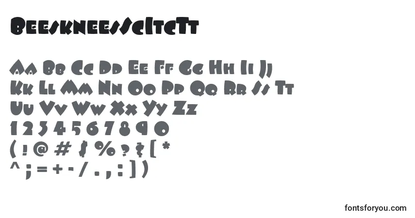 A fonte BeeskneesScItcTt – alfabeto, números, caracteres especiais