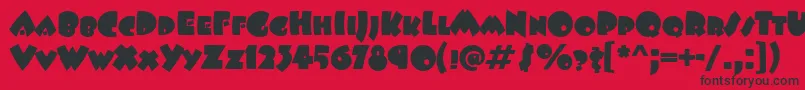 BeeskneesScItcTt Font – Black Fonts on Red Background