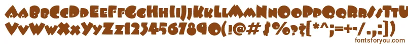 Шрифт BeeskneesScItcTt – коричневые шрифты на белом фоне