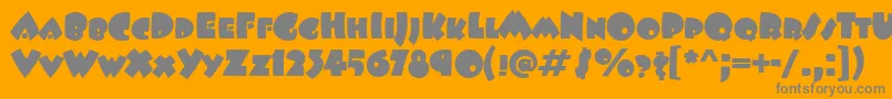 BeeskneesScItcTt Font – Gray Fonts on Orange Background