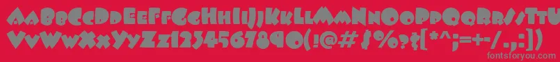 BeeskneesScItcTt Font – Gray Fonts on Red Background