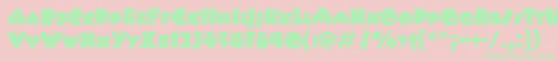 BeeskneesScItcTt Font – Green Fonts on Pink Background